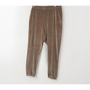 Victoria's Secret Pink Velour Jogger Ribbed Pants XL Lounge Sleepwear Athleisure